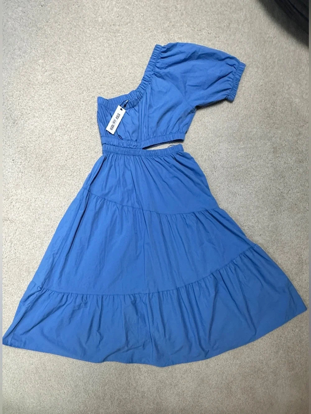 Steve Madden Blue Elastic Waist Maxi Dress - Picture 2 of 9
